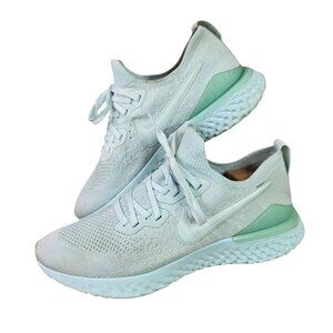 Womens Nike Mint Green Epic React Flyknit Running Shoes Athletic Sneakers 10